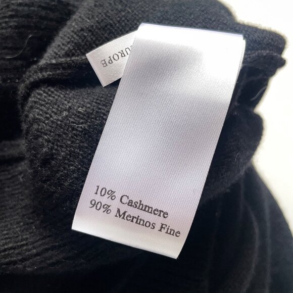 Weekend & Beyond Cura Italian Cashmere Wool Sweater Black Size XS Small NEW NWT - Picture 8 of 11